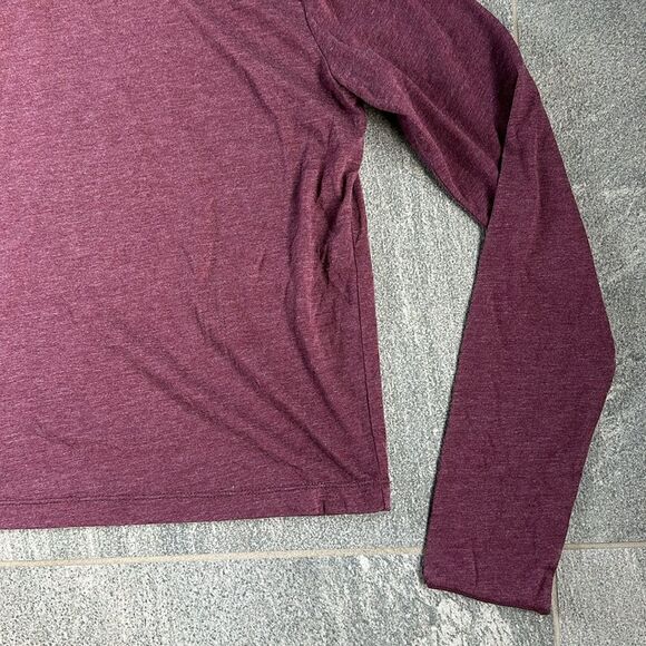 NWT Chaser Long Sleeve Cropped Slouchy Turtle Neck Burgundy Maroon Tee Shirt S - Picture 5 of 14